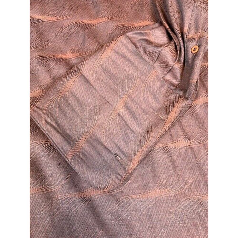 Biani Men's Shirt Button-Front Long Sleeve French Cuff Covered Buttons Size 2XL - Picture 2 of 8